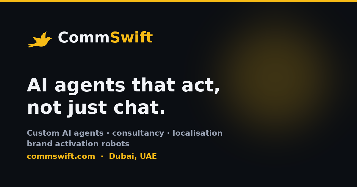 CommSwift AI agentic solutions header image